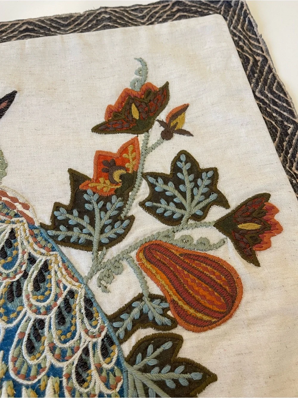Pottery Barn Embroidered Owl (Halloween) pillow cover 20 x 20